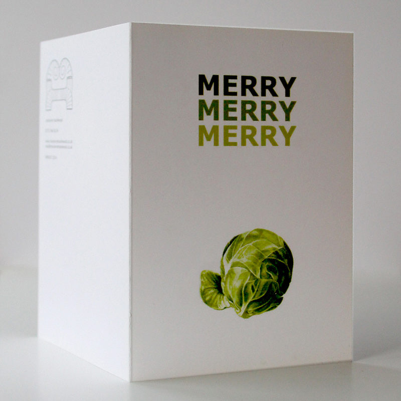 greetings card - MERRY MERRY MERRY sprout - Image 2