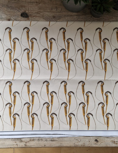 Cilliatum fabric design including imagery from my Arisaema cilliatum on 230gsm Cotton Twill