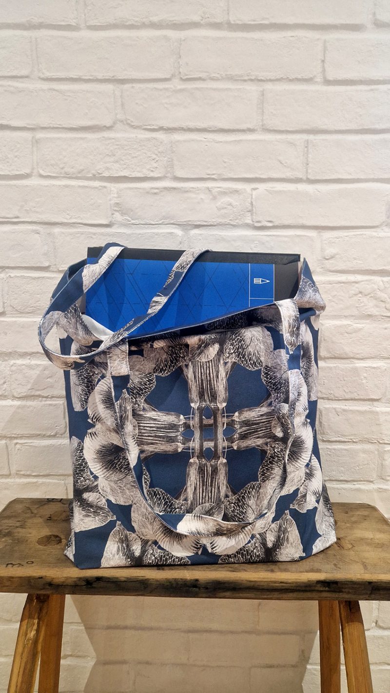 50 cm Tote Bag - holds A3 pads, handcrafted by Kate, designed by Marianne Hazlewood
