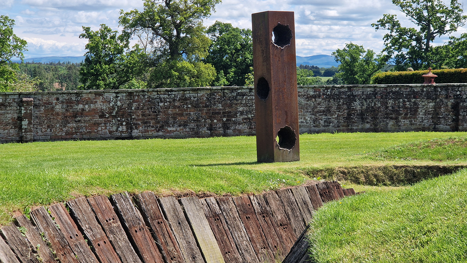 Contemporary art and landscaping in the Walled garden at the Hugo Burge Foundation Contemporary art and landscaping in the Walled garden at the Hugo Burge Foundation