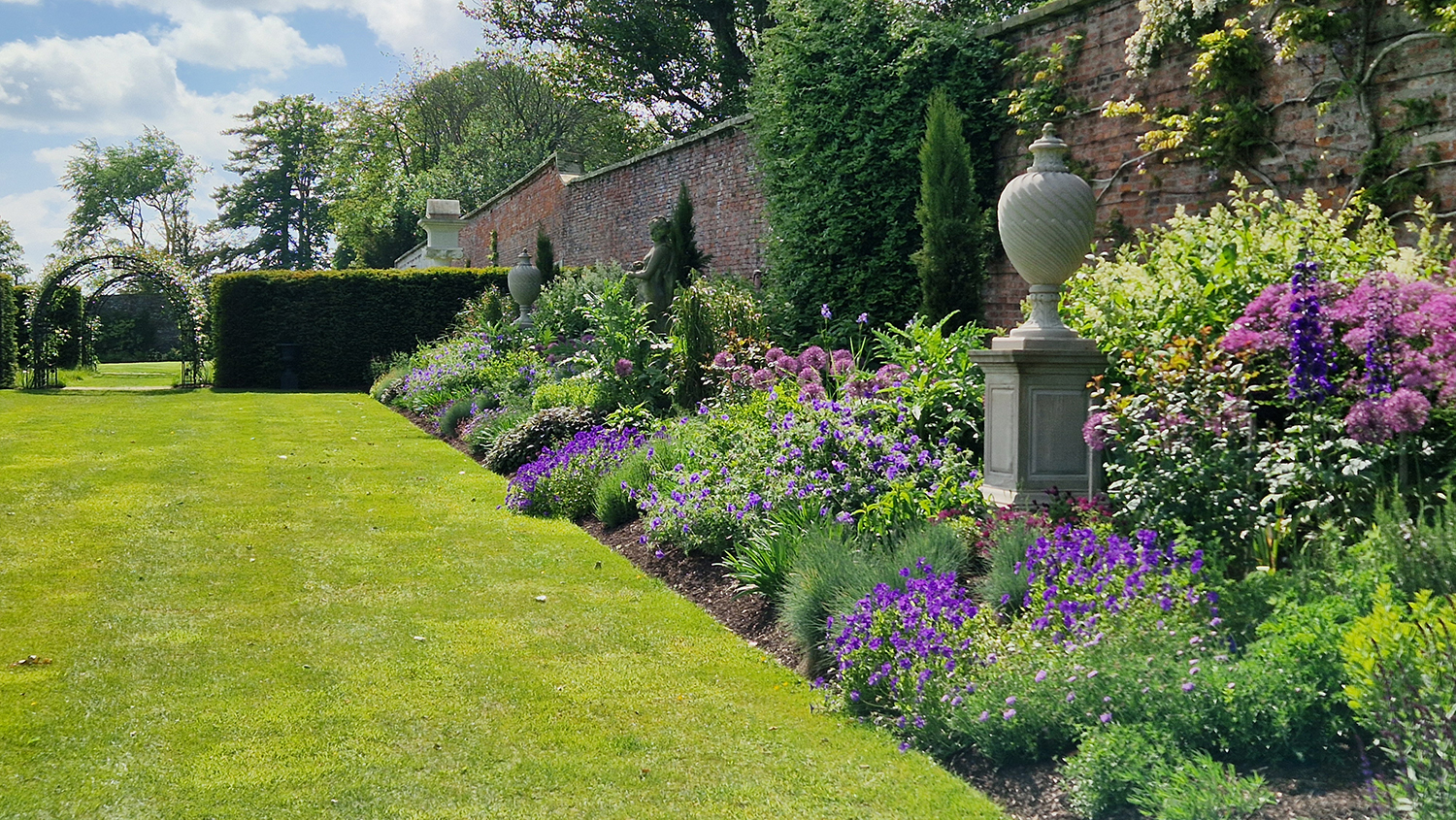 A herbaceous border in the Walled garden at the Hugo Burge Foundation A herbaceous border in the Walled garden at the Hugo Burge Foundation