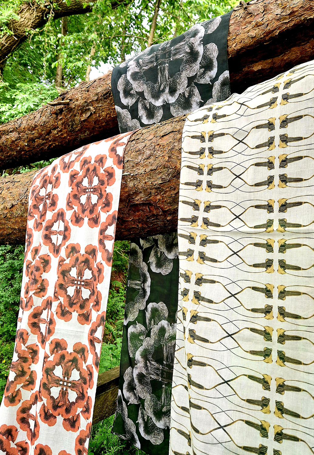 100% Cotton Mulmul Scarves designed by Marianne Hazlewood