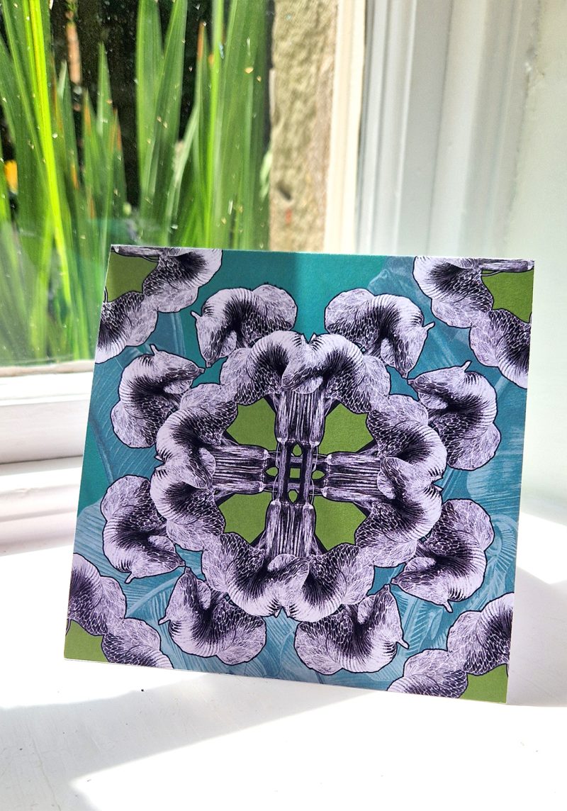 Regency Green Mandala Arisaema Griffithii var Pradhanii square greetings card