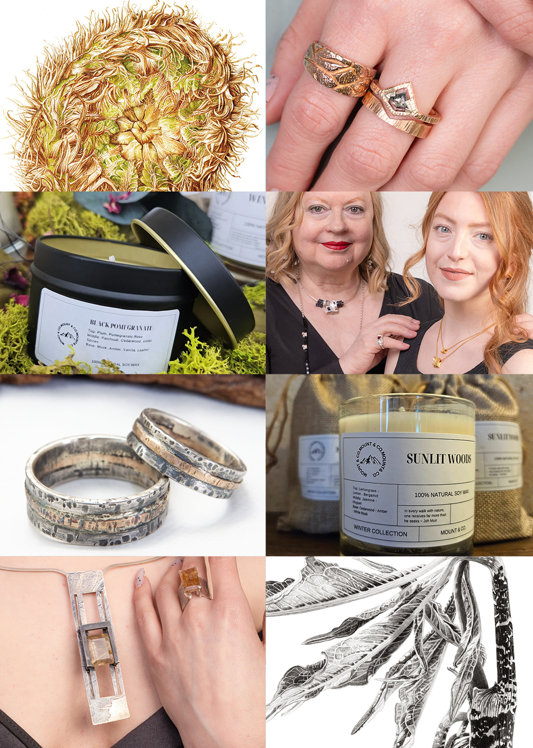 Genna-Delaneys-Winter-Popup-back Products at the Winter Popup from Genna Delaney Jewellery Artist with invited artist Marianne Hazlewood and wellbeing artisan Mount&Co