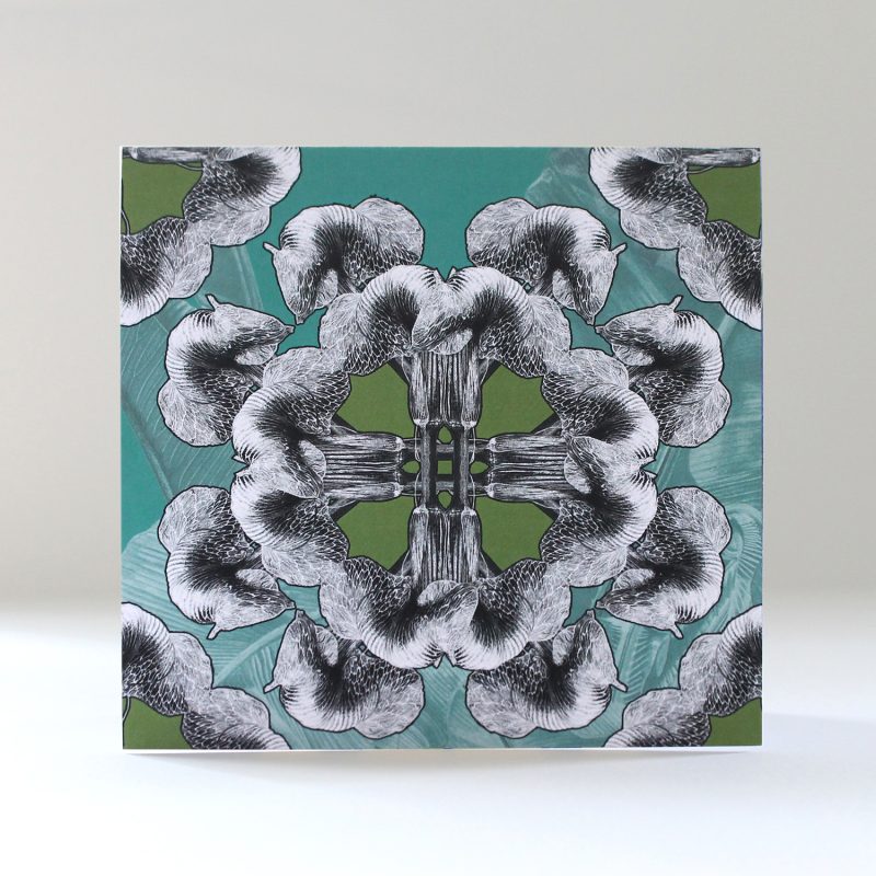 Regency Green Mandala Arisaema Griffithii var Pradhanii square greetings card