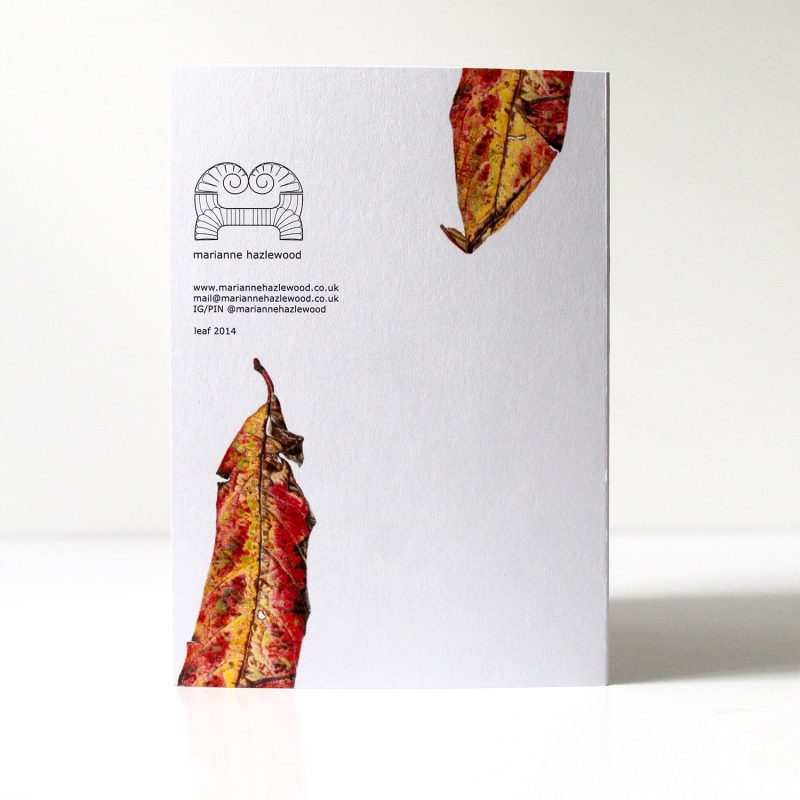 Small things - leaf greetings card