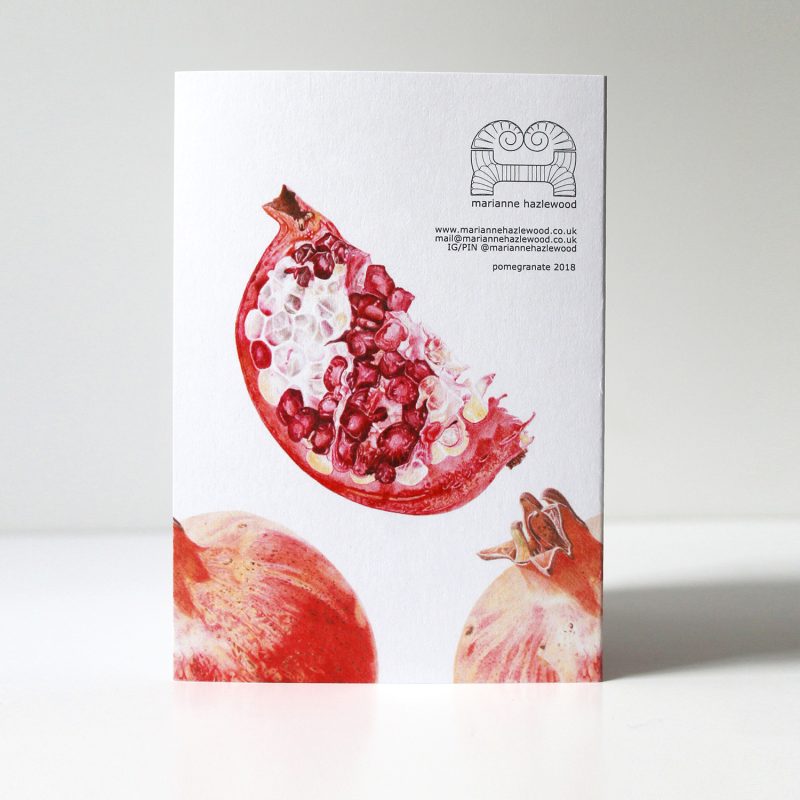Small things - Pomegranate - greetings card