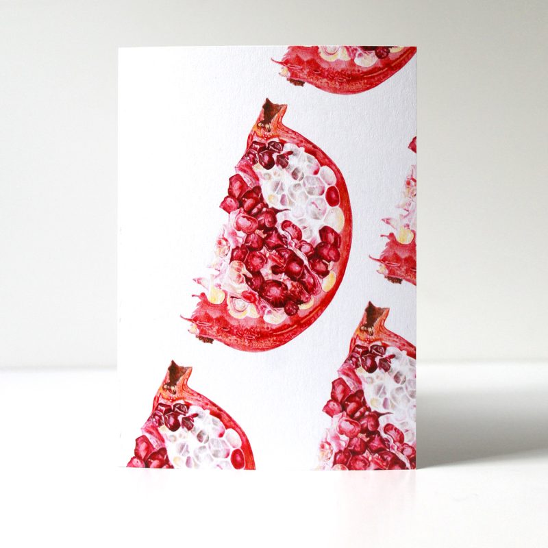 Small things - Pomegranate slice - greetings card