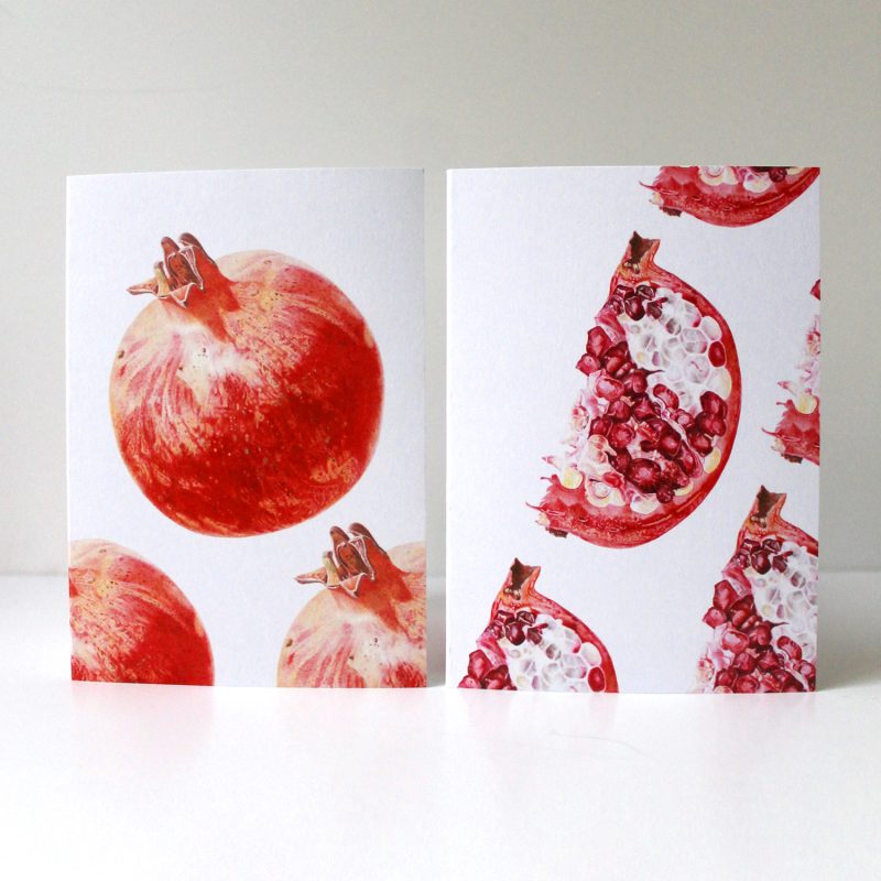 Small things - Pomegranates - greetings cards