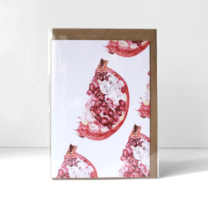 Small things - Pomegranate slice - greetings card